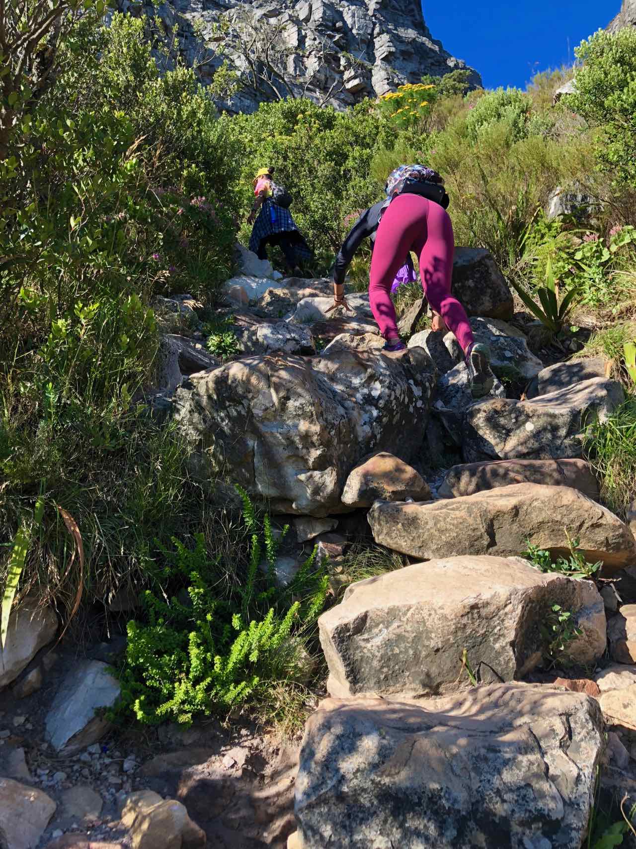 table mountain upwards climb